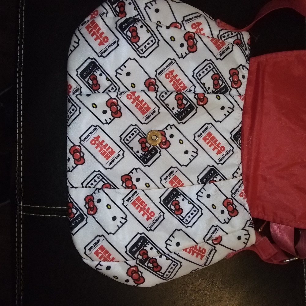 Hello Kitty Patterned Red And White Shoulder Bag - image 3